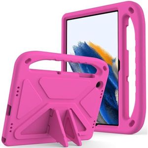 Zware beschermhoes Kinderhoes compatibel met Samsung Galaxy Tab A9 Plus 2023 (X216B), lichtgewicht, schokbestendig handvat, kindvriendelijke beschermhoes Tablet-pc-behuizing (Color : ROSE RED)