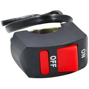 LED Stuurschakelaar DC 12V/10A Motorfiets Stuur Flameout Schakelaar AAN/UIT Aan/Uit Knop Voor Motor ATV Bike Zwart Universeel