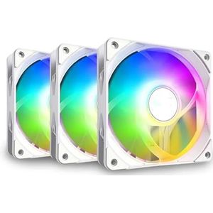 KUAIYIJU 3Pcs PC Case Fan ARGB Licht 120mm 800-1800rpm 5V 3Pin ARGB PWM Geluidsarme Chassis Waterkoeling Ventilador Heatsink