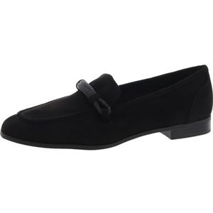 Anne Klein Bowery platte damesslippers, zwart suède, 42 EU, zwart suede, 42 EU