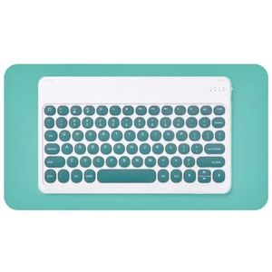 QPSJXN Draadloos Bluetooth-toetsenbord, compatibel met 10 inch tablets, telefoons en pc's, compatibel met Pro 11 Air 10.2 10.9 en Matepad-apparaten (wit donkergroen)