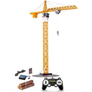 Carson 500907301 1:20 Tower Crane 2.4G 100% RTR, op afstand bestuurbare kraan, bouwvoertuig met functies, batterijen en afstandsbediening inbegrepen