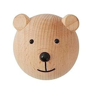 OYOY Mini - wandhaken van hout beer / beer - garderobehaken garderobe voor kinderen/kinderkamer - 4,5 x 6 x 4,5 cm