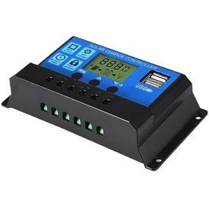Efficiënte Zonne-controller 12V 24V 60A 50A 40A 30A 10A Zonne-spanningsregelaar PWM-batterijlader LCD-scherm Dubbele USB 5V-uitgang(60A)