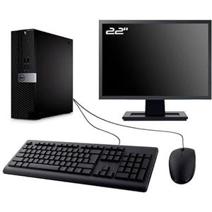 DELL PC Optiplex 7040 SFF Display 22 inch Intel I7-6700 RAM 32 GB SSD 480 GB W11 WiFi (gereviseerd)