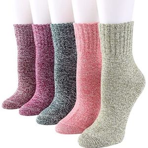 Women Wol Sokken Winter Atletische Sokken Crew Sock Warm Wandelen Zachte Thick Mid Calf Socks Geschenken (Kleur : B)