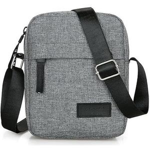 Nylon schoudertas for heren, crossbodytassen, casual waterdichte tassen met ritssluiting, handtassen, crossbodytassen for heren, schooltassen (Color : Small Gray2)