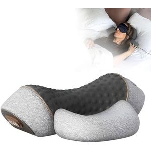Fisiorest 3-in-1 Nek Massager, Nek Massager Kussen, Nek Massager Voor Pijnverlichting Diepe Weefsel(Gray)