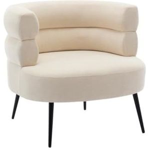 Vente-unique - Fauteuil van beige stof CAMEDO