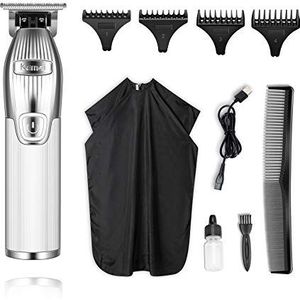 Kemei Haartrimmer voor Mannen 0mm, Professionele Draadloze T-Blade Baardtrimmer - Oplaadbare Verzorgingsset, Ideaal als Cadeau voor Mannen en voor Familie Kapsalon