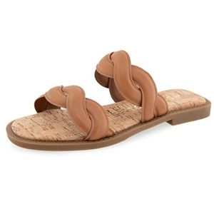 Aerosoles Dames Colette Slide Sandaal, Tan kunstleer, 10 UK