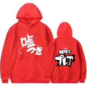 IZGVLELIHN Meisjes Band Cry Hooded Sweatshirt Jongens Meisjes Mode Anime Cosplay Hoodie Mannen Vrouwen Trend Hip Hop Truien, Rood, M