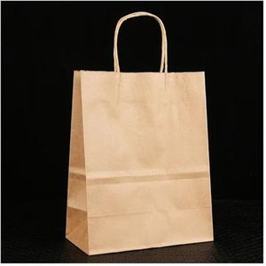 10/25Pcs Gift Kraft Papieren Zakken Vakantie Winkelen DIY Multifunctionele Recyclebare Papieren Zakken Met Handvatten (Bruin, 25PCS_15X8X21CM)