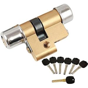 Mechanisch deurslot Core Type 13 Type 11 Messing Body Halve Maan Sleutel Veilig Deur Cilinder 6 Toetsen 1 Stks (Een ronde bodem, A44xB45)