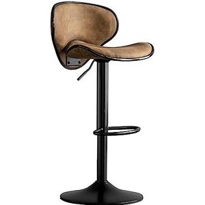 Barkrukken Nordic Barstoel Met Rugleuning Keuken Barstoel Hoogte Hefbare Barkruk Tech Fabric Seat Top Metalen Voetsteun Barkruk (Color : C, Size : Sitting Height 60-80cm)