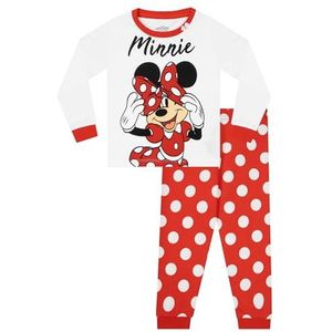 Disney Pyjamas | Minnie Mouse Pyjama met Lange Mouwen | Meisjes Pyjamas van 100% Katoen Veelkleurig 92