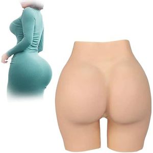 Adima Volledige siliconen billenverbeteraar panty nep kont slipje lift bil shaper open kruis panty voor transgender vrouwen,Bruin,One Size