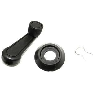 Power Window Regulator Auto Raamheffer Handbediende Hendel Auto Raamverbinding Kleur Hand 2 Hendel Universele Zwengel Deuropener(Black)