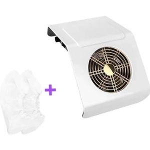 Nagelstofzuiger, elektrische nagelstofzuiger, Nalstofafscheider Machine 40W Met 2 Zakken Nalventilator Zuigapparatuur Stofzuir for Acrylnals En Poly Nalverlenging voor acrylnagelpolijsten, salon en th