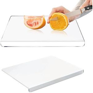 BLINGPAINTING Acryl snijplanken voor aanrecht, doorzichtige snijplank voor keuken met lip met antislip transparante snijplank voor aanrecht beschermer thuis restaurant (60 x 45 cm)