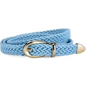 LYXYGMV Gevlochten taille riem metalen gesp vrouwelijke riem vintage nep stro brede riemen tailleriem afneembare legering gesp geweven taille riem geschikt voor damesjurken, jeans (blauw)