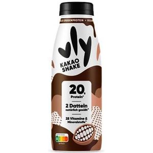 vly Cacao 400ml Fles - Veganistisch Drink + 15g Eiwit zonder toegevoegde suiker | Eiwitrijk & Caloriearm van Erwten Eiwitmelk Alternatief Eiwit Drink