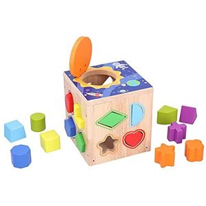 Houten Activiteiten Kubus Geometrische Vorm Blokken Speelgoed Bijpassend Speelgoed Educatief