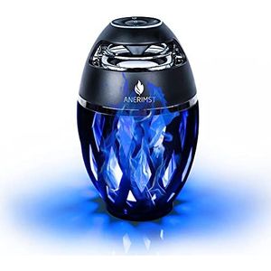 ANERIMST Blue Flame Ambience Led-bluetooth-luidspreker, lantaarn, buitenluidspreker met stereogeluid, draagbare draadloze luidspreker, exclusieve BassUp, tafellamp voor iPhone Android (blauw)