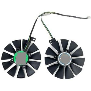 87MM PLD09210S12HH GTX1060 GTX1070 FDC10U12S9-C Koelventilator voor ASUS GTX 1060 1070 RX 480 Grafische kaart T129215SU(Black 2-Fan T12)