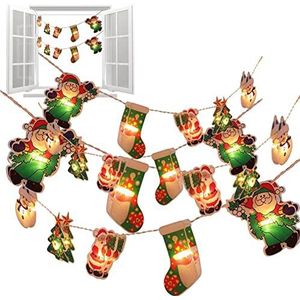 Kerst Lichtslingers | 8 verlichtingsmodi Sneeuwpop Kerstlichtslingers - Decoraties Verlichting voor Kerstboom Tuin Patio Slaapkamer Woonkamer Holexty