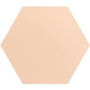 DEQORI Hexagon Wandbehang, zelfklevend 150 x 130 cm, pastelkleuren, perzik, textielcanvas, verwijderbaar, decoratief en vormvast, voor woonkamer, kantoor, hal of kinderkamer