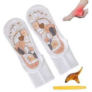Reflexologie Chart Sokken - Plantaire Reflexologie Point Sok met Stok, Oefening Spier Ontspannen Set voor Massage Shop, Gym, Yogaruimte, Stadion, Thuis