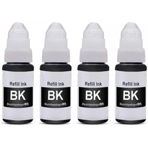 MRHZKE GI 490 Inktfles op waterbasis navulling voor G1400 G1410 G1411 G2400 G2410 G2411 G3400 printers (4 stuks BK)
