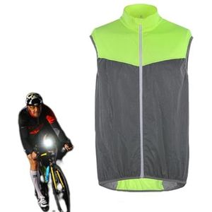 TUJOBA Vest met hoge zichtbaarheid, reflecterend vest voor heren,Zichtvest voor fietsen | Reflecterend veiligheidswerkvest voor heren Dames, constructievest met reflecterende strips