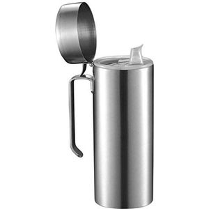 Bacon Vet Container Filter, Uitgeputte Olie voor Frituurpan met Pot Zeef 304 roestvrij staal Anti-Lekkage Multifunctioneel voor Frituren, Koken, Opslaan van olie-600ML