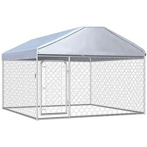 Hondenbenodigdheden Outdoor Hondenhok met Dak 200x200x135 cm Dieren & Huisdierbenodigdheden