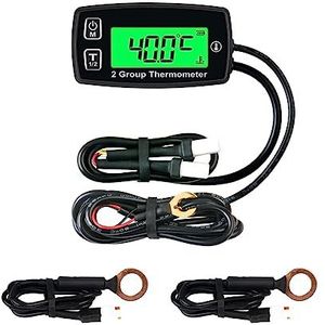 Runleader RL-TM004 Celsius temperatuur thermometer met dubbele temp sensor backlit display voor ATV UTV dirtbike motobike motorfiets buitenboordmotoren snowmobile pitbike PWC marine boot waterdicht