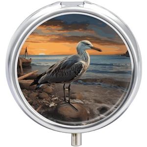 Seagull Pill Box Pil Case Pil Organizer Geneeskunde Pil Organizer Wekelijkse Pil Organizer Pil Houder Kleine Pil Case Pil Containers Pil Houder voor Portemonnee