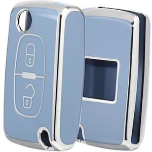 Sleutelbehuizing TPU Auto Afstandsbediening Sleutel Case Cover Shell Voor Citroen Voor Xsara Voor Picasso C5 C6 C8 Keyless Autosleutelhoesje(1 UK)