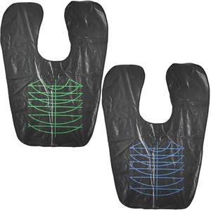 Lahviuu Haarknipkraag, 2 stuks waterdichte haarknippen, cape, salon, kappers, haarverf, cape, kappers, kappers, kappers, cape, met magnetische gesp, kappers, snijkraag (zwart)