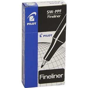 Pilot Fineliner 1,2 mm Tip - Zwart, Doos van 12