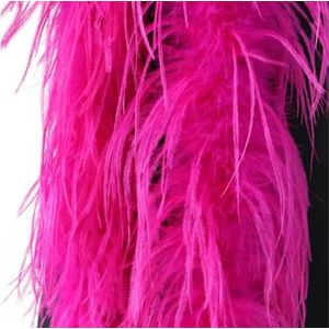 2m 6-30ply dikte natuurlijke struisvogelveren boa's geschikt voor carnaval rok decoratie sjaal pluizig zachte veren-roze-20ply