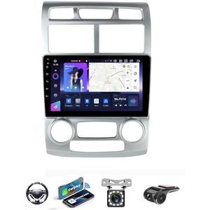 Android 13 Auto Stereo MP5 Player 9'' Screen Autoradio Voor KIA Sportage 2004-2007 Car-play Android Auto GPS-navigatie Bluetooth RDS FM AM DAB+ Radio Stuurbediening Voice Control(NF-1 4Core 1+32G)