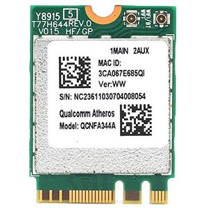 Draadloze netwerkkaart, 2,4 Ghz 5 Ghz 1200 Mbps Wireless WiFi WLAN Bluetooth M.2 NGFF-interface, voor Qualcomm QCNFA344A-chip, Netwerkkaartmodule-converter geschikt voor