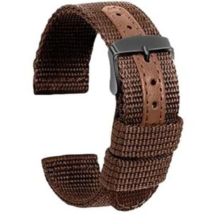 Qgsaghty Nylon Horloge Band 18/20/22/24Mm Elastische Horloge Band Vervanging Stof Armband Polsband Accessoires, 18mm, Nylon