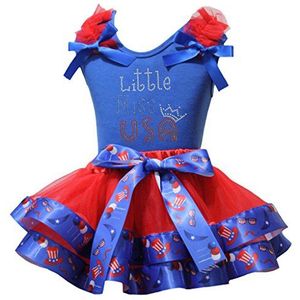 Petitebelle Little Miss VS-overhemd US-hoed Red Petal Rock Set Nb-8J 4-5 Jahre blauw