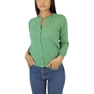 Win's Kasjmier vest voor dames, gemaakt in Italië, Groen, S