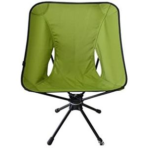 Campingstoel Camping, 360 ° Roterende Klapstoel Vissen Campingstoelen Klapstoel Licht Outdoor Campingstoel Draagbare Stoel Klapstoel Wandelen(Grün)