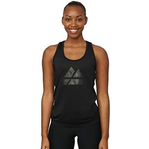 DANISH ENDURANCE Sport Tank Top voor Dames, Quick-Dry, Gerecycelde Materialen, Zwart/Groot Zwart Logo, Small
