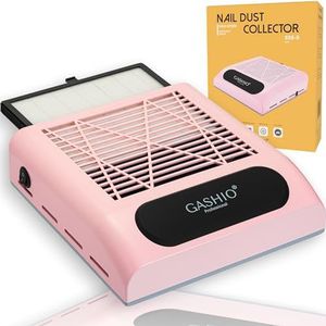 GASHIO® Stofafzuiging voor nagels, afzuiging nagels, efficiënte nagelstofzuiger, professionele nagelstofzuiger, afzuiger voor gelnagels, Nail Dust Collector, stofverzamelaar met HEPA-filter, 80 W,